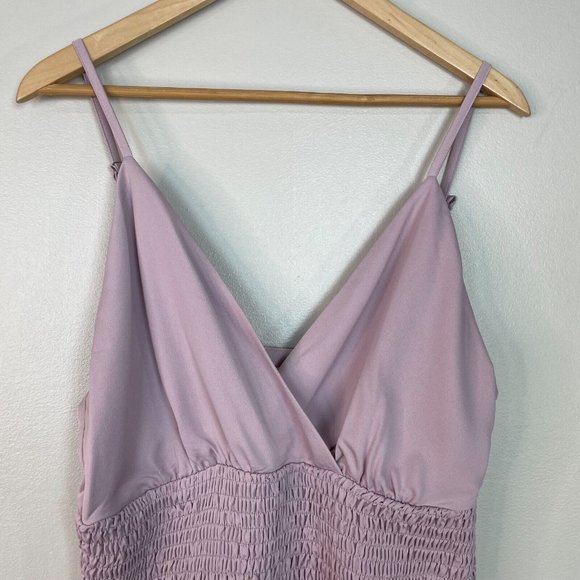 Superdown Dress XL Purple Natalia Smocked Bodice Mini Revolve Women's NWT - Picture 5 of 14